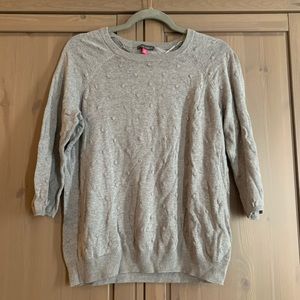 Grey Vince Camuto dot embellished sweater, sz med